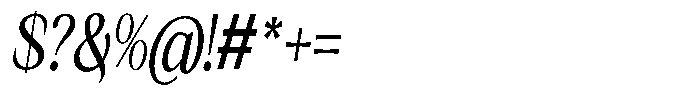 Kanellis Extra Condensed Italic Font OTHER CHARS