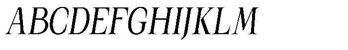 Kanellis Extra Condensed Italic Font UPPERCASE
