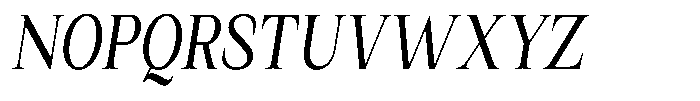 Kanellis Extra Condensed Italic Font UPPERCASE