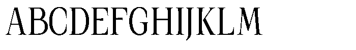 Kanellis Extra Condensed Font UPPERCASE