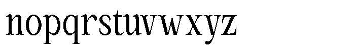 Kanellis Extra Condensed Font LOWERCASE