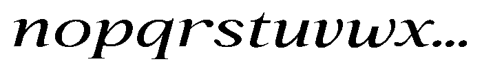 Kanellis Extra Expanded Italic Font LOWERCASE