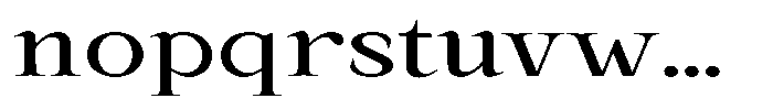 Kanellis Extra Expanded Font LOWERCASE