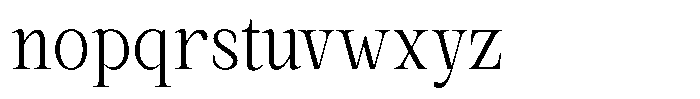 Kanellis Extra Light Condensed Font LOWERCASE