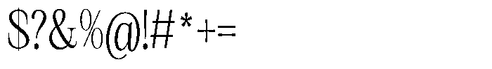 Kanellis Extra Light Extra Condensed Font OTHER CHARS