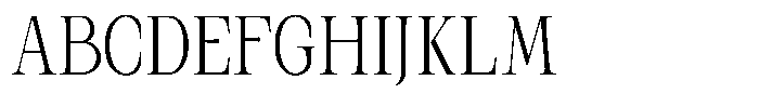 Kanellis Extra Light Extra Condensed Font UPPERCASE