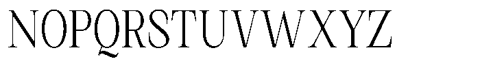 Kanellis Extra Light Extra Condensed Font UPPERCASE