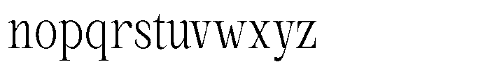 Kanellis Extra Light Extra Condensed Font LOWERCASE