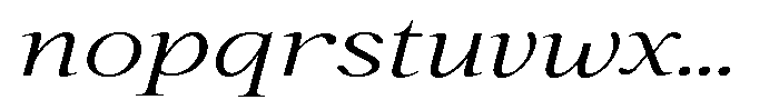 Kanellis Extra Light Extra Exp Italic Font LOWERCASE