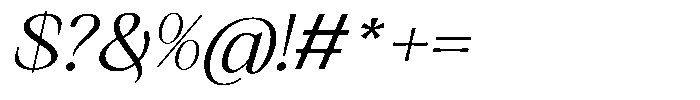 Kanellis Extra Light Sem Exp Italic Font OTHER CHARS