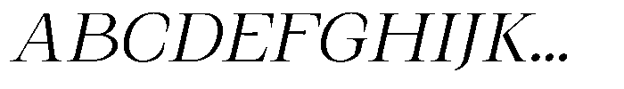 Kanellis Extra Light Sem Exp Italic Font UPPERCASE