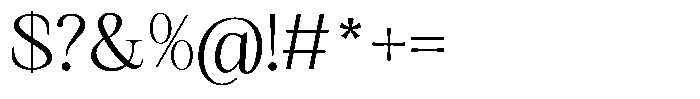 Kanellis Extra Light Font OTHER CHARS
