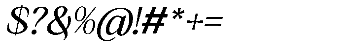 Kanellis Italic Font OTHER CHARS
