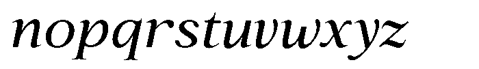 Kanellis Italic Font LOWERCASE