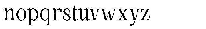 Kanellis Light Condensed Font LOWERCASE