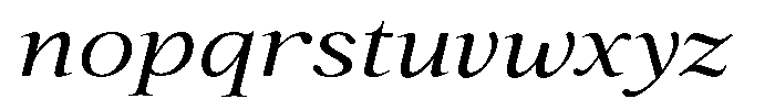 Kanellis Light Expanded Italic Font LOWERCASE