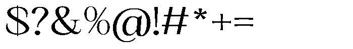 Kanellis Light Expanded Font OTHER CHARS