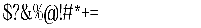 Kanellis Light Extra Condensed Font OTHER CHARS