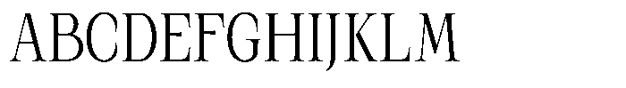 Kanellis Light Extra Condensed Font UPPERCASE