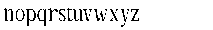 Kanellis Light Extra Condensed Font LOWERCASE