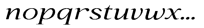 Kanellis Light Extra Exp Italic Font LOWERCASE