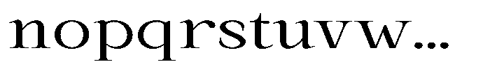 Kanellis Light Extra Expanded Font LOWERCASE