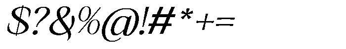 Kanellis Light Sem Exp Italic Font OTHER CHARS