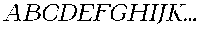 Kanellis Light Sem Exp Italic Font UPPERCASE