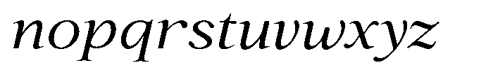 Kanellis Light Sem Exp Italic Font LOWERCASE
