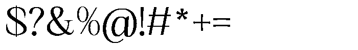 Kanellis Light Font OTHER CHARS