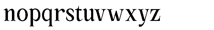 Kanellis Medium Condensed Font LOWERCASE