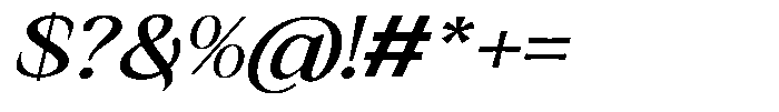 Kanellis Medium Expanded Italic Font OTHER CHARS