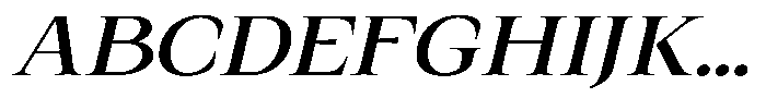 Kanellis Medium Expanded Italic Font UPPERCASE