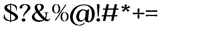 Kanellis Medium Expanded Font OTHER CHARS