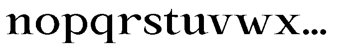 Kanellis Medium Expanded Font LOWERCASE