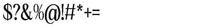 Kanellis Medium Extra Condensed Font OTHER CHARS