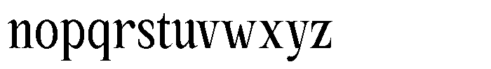 Kanellis Medium Extra Condensed Font LOWERCASE