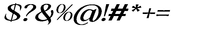 Kanellis Medium Extra Exp Italic Font OTHER CHARS