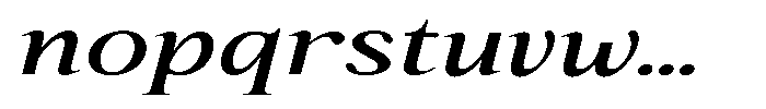 Kanellis Medium Extra Exp Italic Font LOWERCASE