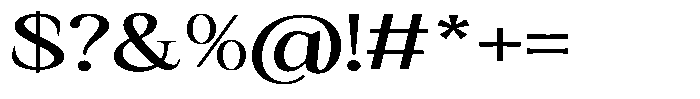 Kanellis Medium Extra Expanded Font OTHER CHARS