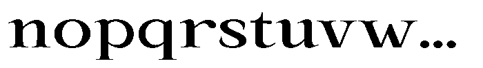 Kanellis Medium Extra Expanded Font LOWERCASE
