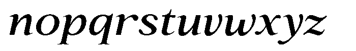 Kanellis Medium Sem Exp Italic Font LOWERCASE