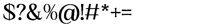 Kanellis Medium Font OTHER CHARS