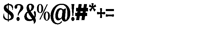Kanellis Plain Black Condensed Font OTHER CHARS