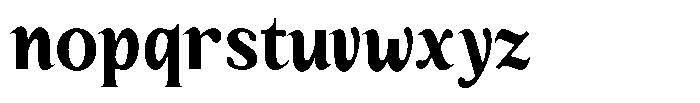 Kanellis Plain Black Condensed Font LOWERCASE