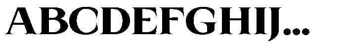Kanellis Plain Black Expanded Font UPPERCASE