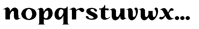 Kanellis Plain Black Expanded Font LOWERCASE