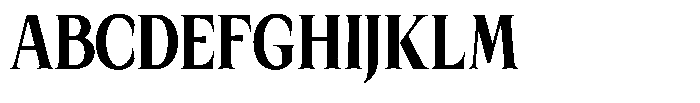 Kanellis Plain Black Extra Condensed Font UPPERCASE