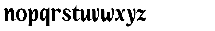 Kanellis Plain Black Extra Condensed Font LOWERCASE