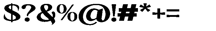 Kanellis Plain Black Extra Exp Font OTHER CHARS
